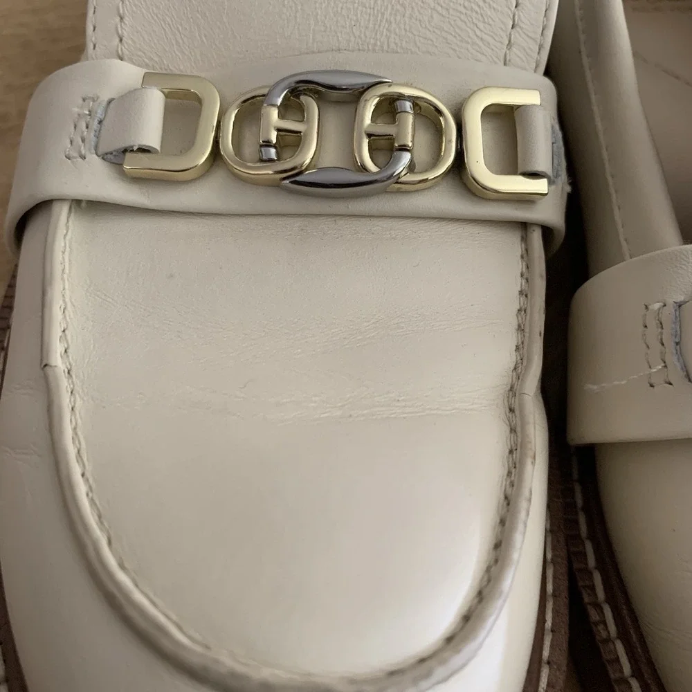 Sam Edelman Christy Loafers‎ Cream Leather Size 8